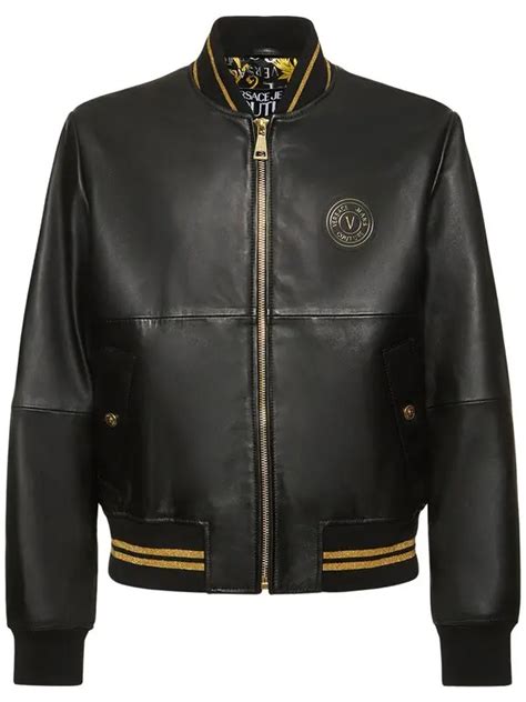 replica versace bomber jacket|versace bomber jacket leather.